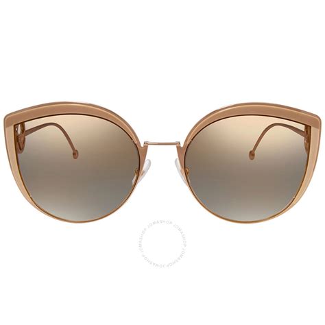 oculos fendi ff 0290 s|Fendi Gold Mirror Cat Eye Ladies Sunglasses FF 0290/S 0IJS.